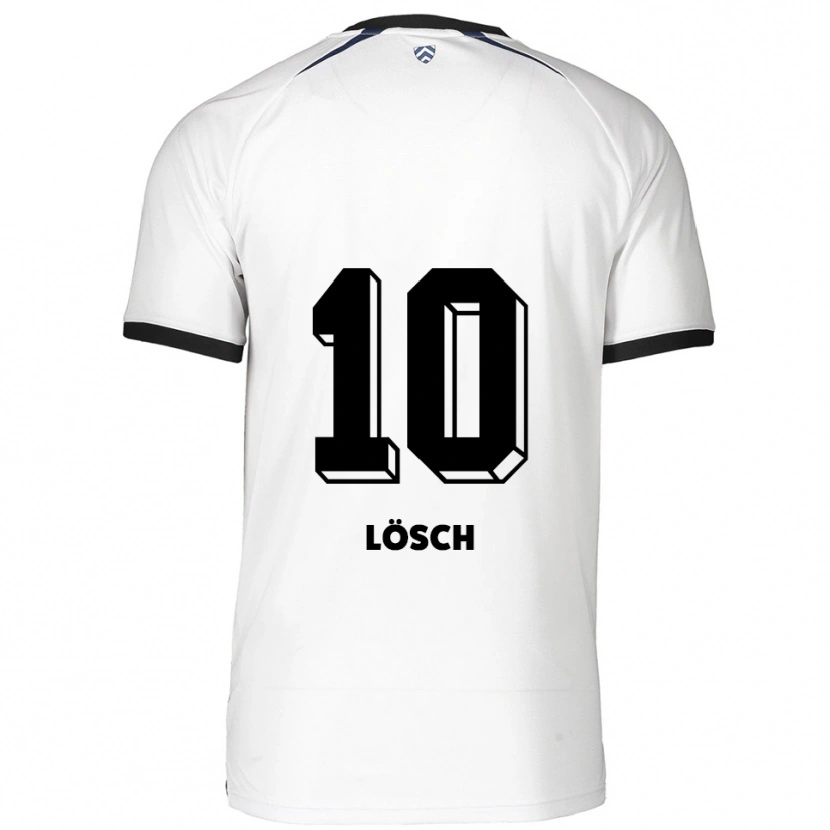 Danxen Heren Lisa Lösch #10 Wit Zwart Uitshirt Uittenue 2025/26 T-Shirt