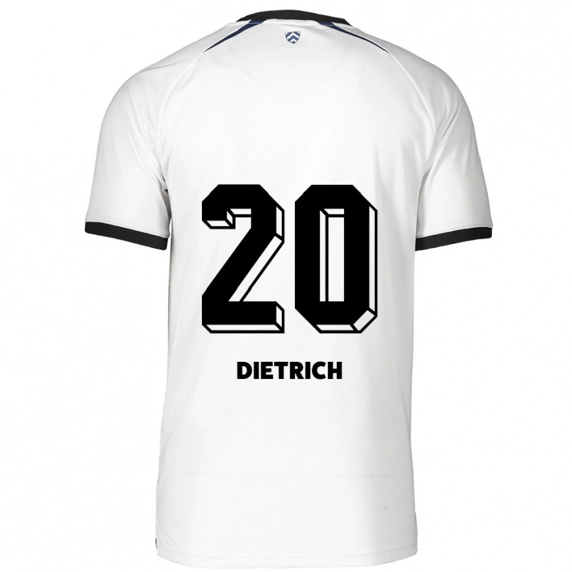 Danxen Heren Sam Dietrich #20 Wit Zwart Uitshirt Uittenue 2025/26 T-Shirt