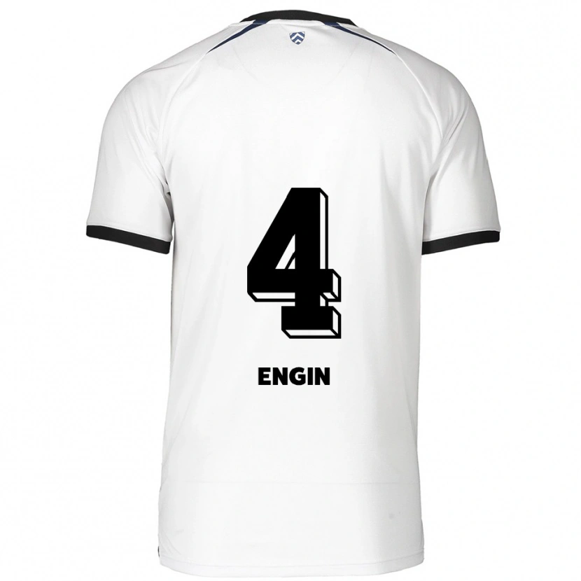 Danxen Heren Ibrahim Engin #4 Wit Zwart Uitshirt Uittenue 2025/26 T-Shirt