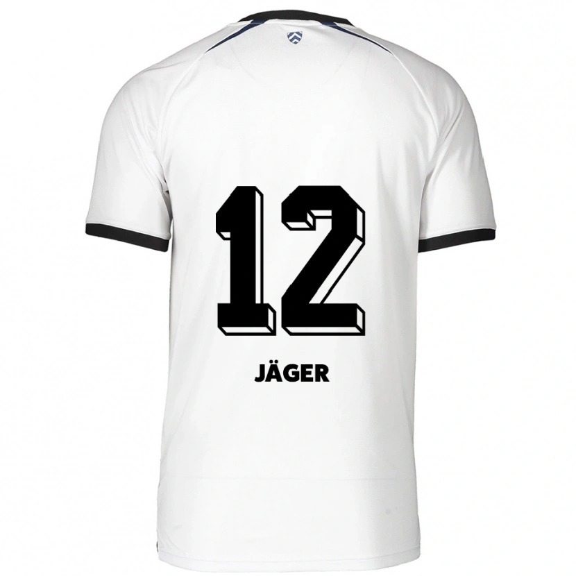 Danxen Heren Mino Jäger #12 Wit Zwart Uitshirt Uittenue 2025/26 T-Shirt