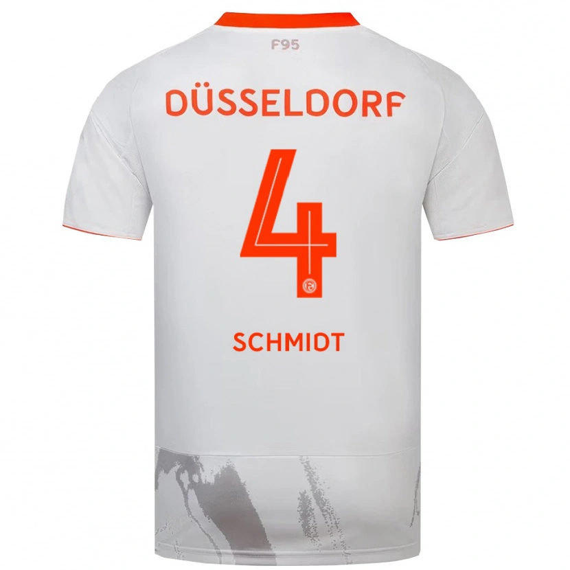 Danxen Heren Kenneth Schmidt #4 Wit Oranje Uitshirt Uittenue 2025/26 T-Shirt