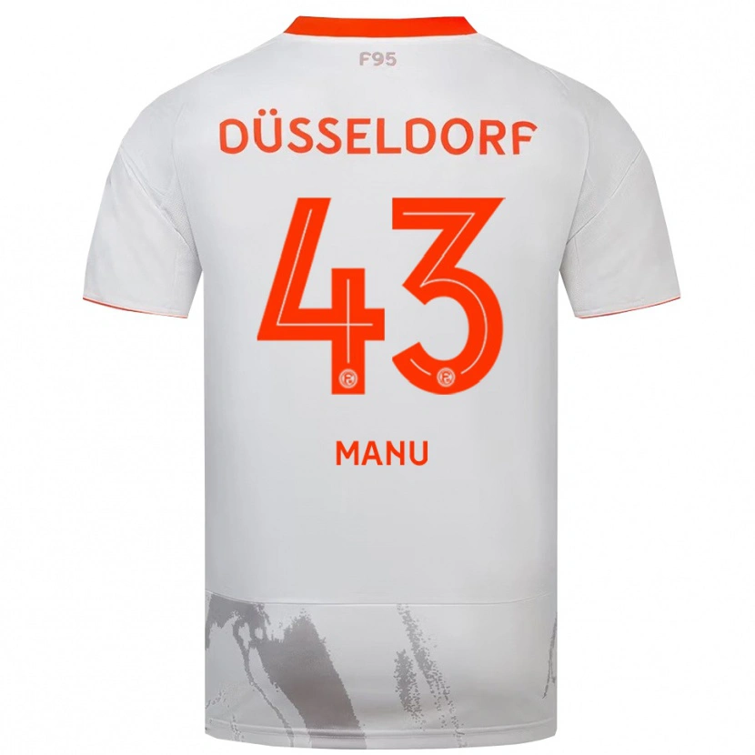 Danxen Heren King Manu #43 Wit Oranje Uitshirt Uittenue 2025/26 T-Shirt