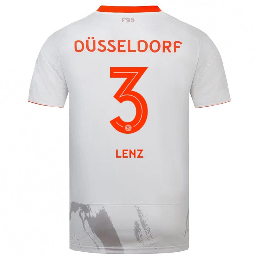 Danxen Heren Christopher Lenz #3 Wit Oranje Uitshirt Uittenue 2025/26 T-Shirt