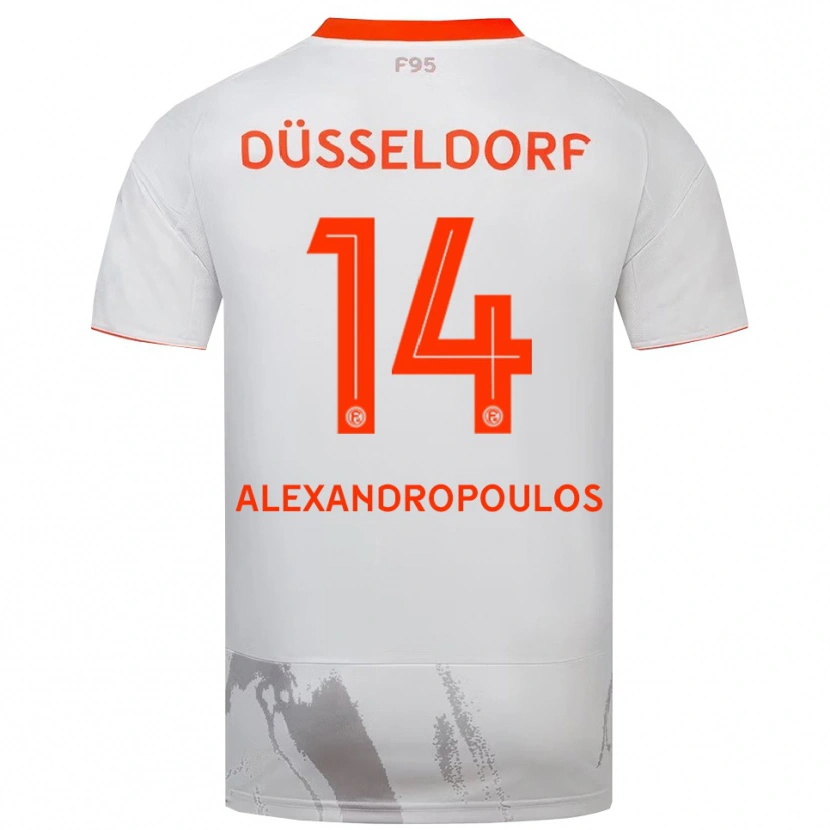 Danxen Heren Sotiris Alexandropoulos #14 Wit Oranje Uitshirt Uittenue 2025/26 T-Shirt