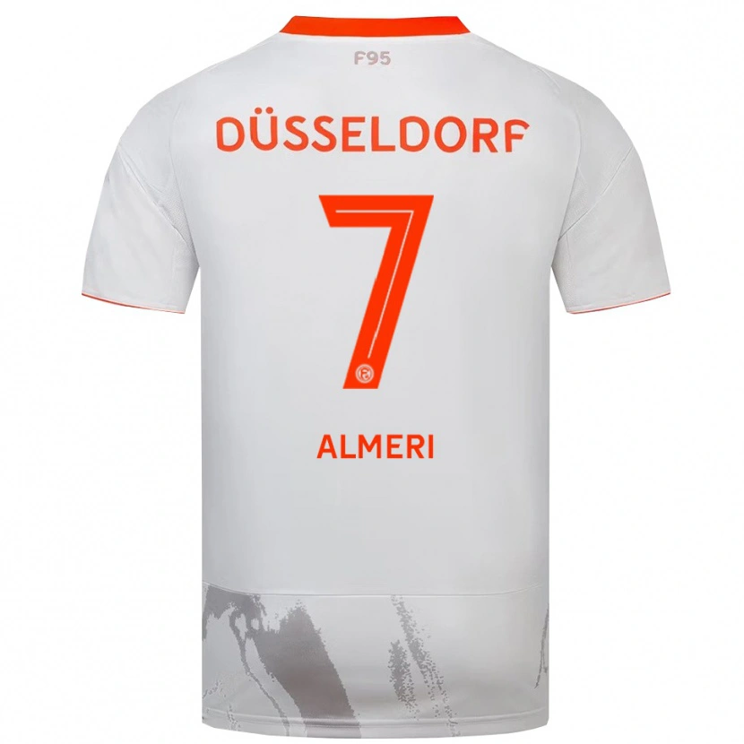 Danxen Heren Majd Almeri #7 Wit Oranje Uitshirt Uittenue 2025/26 T-Shirt