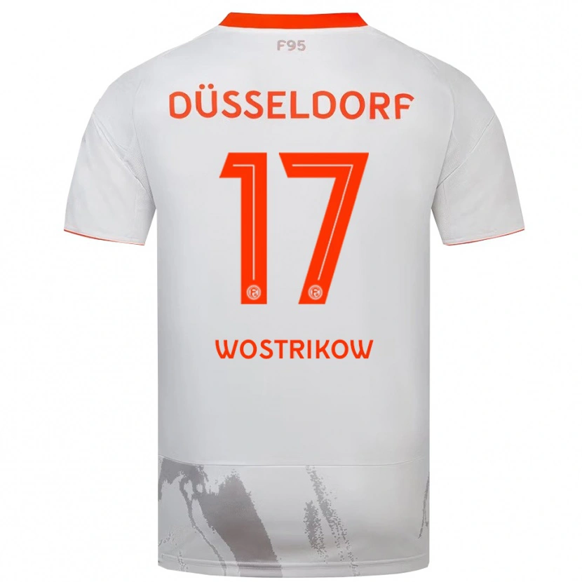Danxen Heren Danil Wostrikow #17 Wit Oranje Uitshirt Uittenue 2025/26 T-Shirt