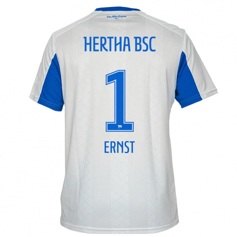 Danxen Heren Tjark Ernst #1 Wit Blauw Uitshirt Uittenue 2025/26 T-Shirt