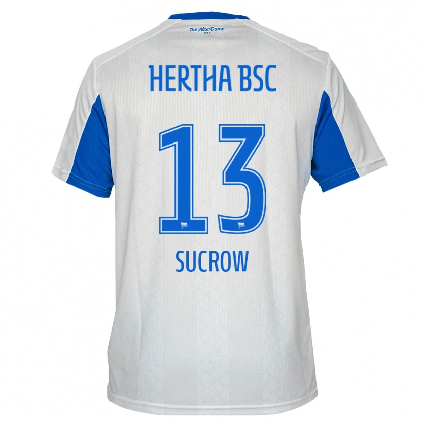 Danxen Heren Connor Sucrow #13 Wit Blauw Uitshirt Uittenue 2025/26 T-Shirt