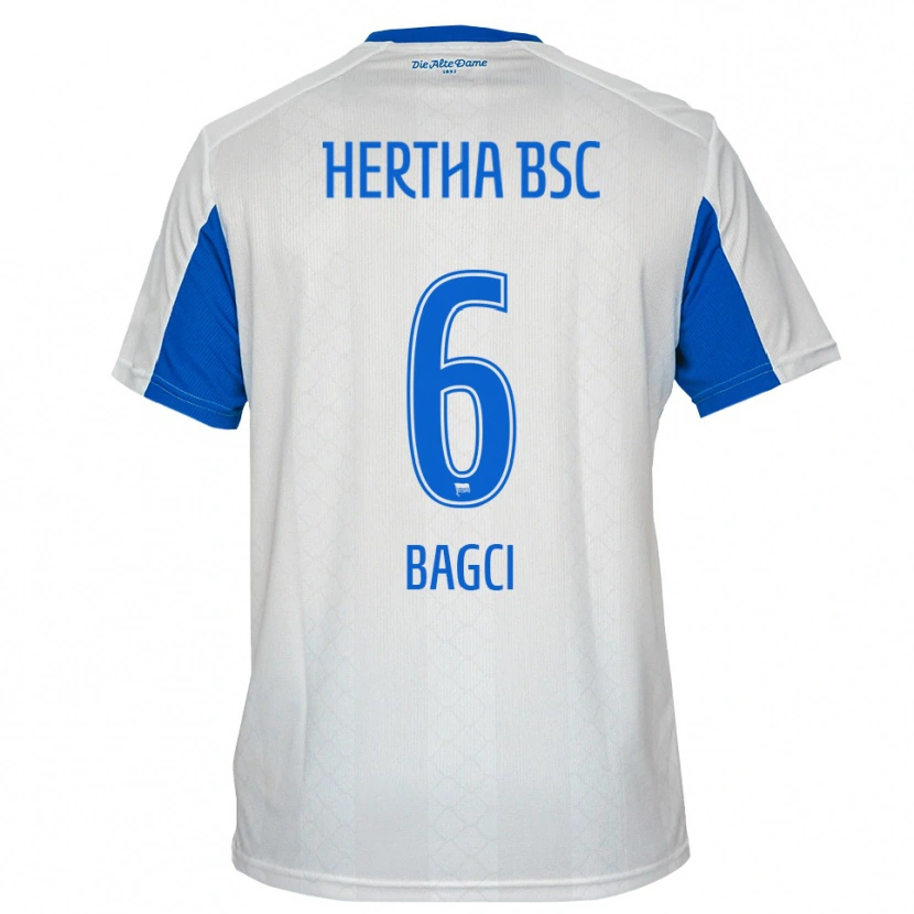 Danxen Heren Elyas Bagci #6 Wit Blauw Uitshirt Uittenue 2025/26 T-Shirt