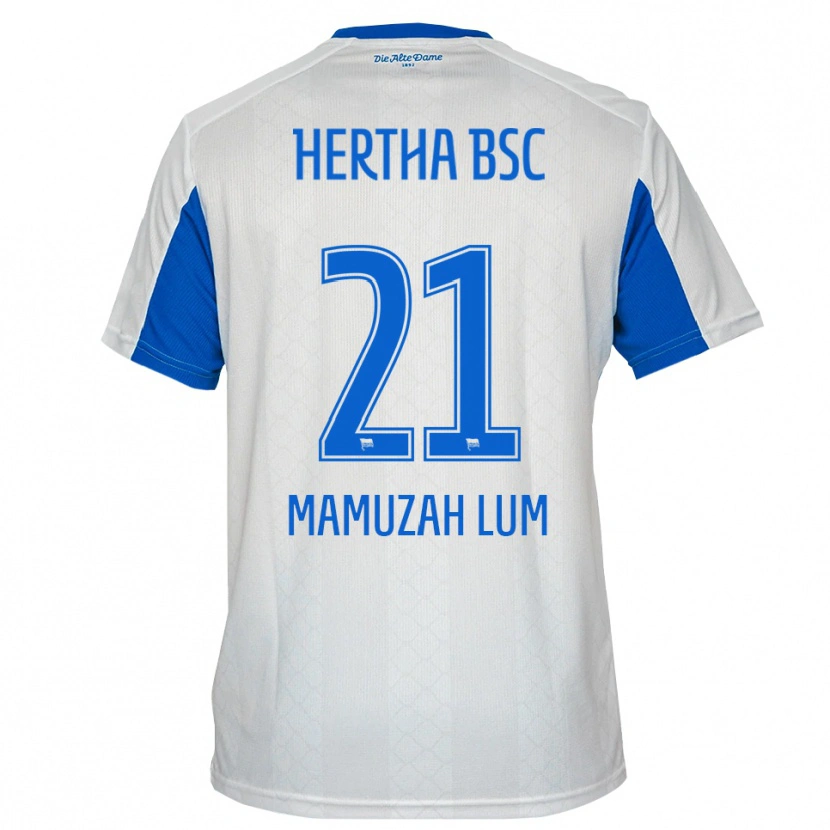 Danxen Heren Boris Mamuzah Lum #21 Wit Blauw Uitshirt Uittenue 2025/26 T-Shirt