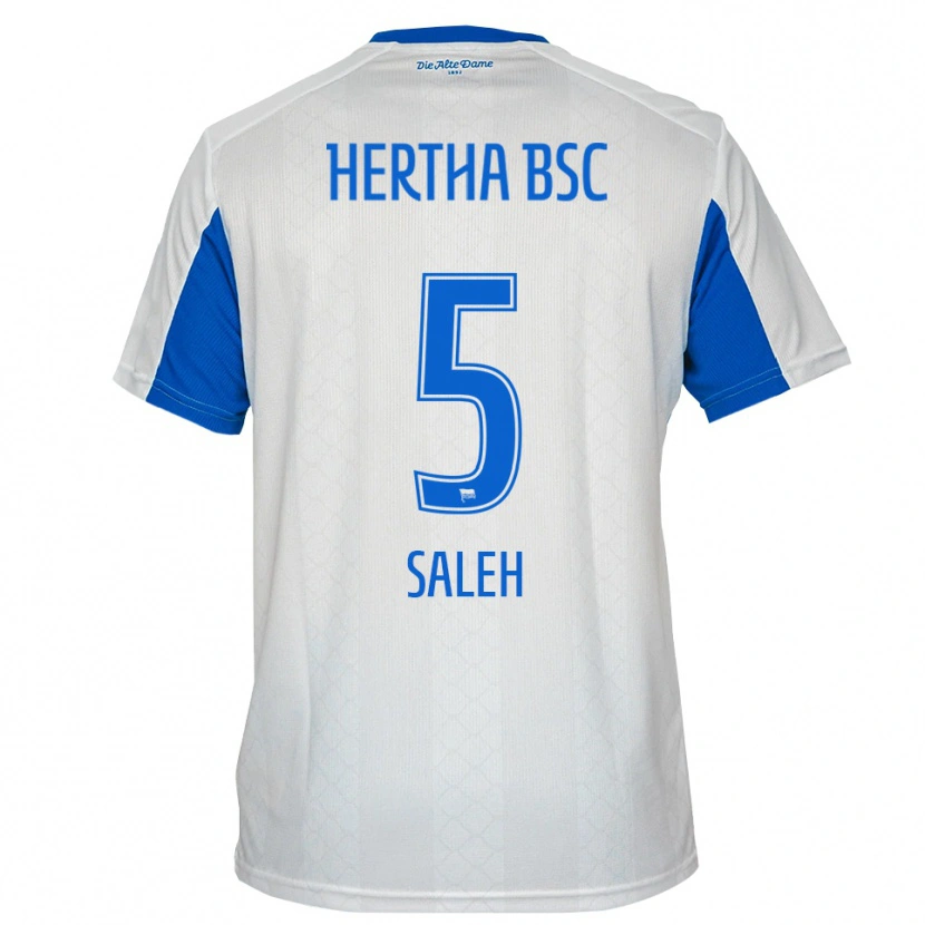 Danxen Heren Ibrahim Saleh #5 Wit Blauw Uitshirt Uittenue 2025/26 T-Shirt