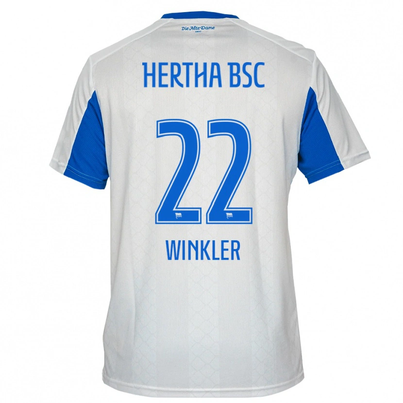 Danxen Heren Marten Winkler #22 Wit Blauw Uitshirt Uittenue 2025/26 T-Shirt