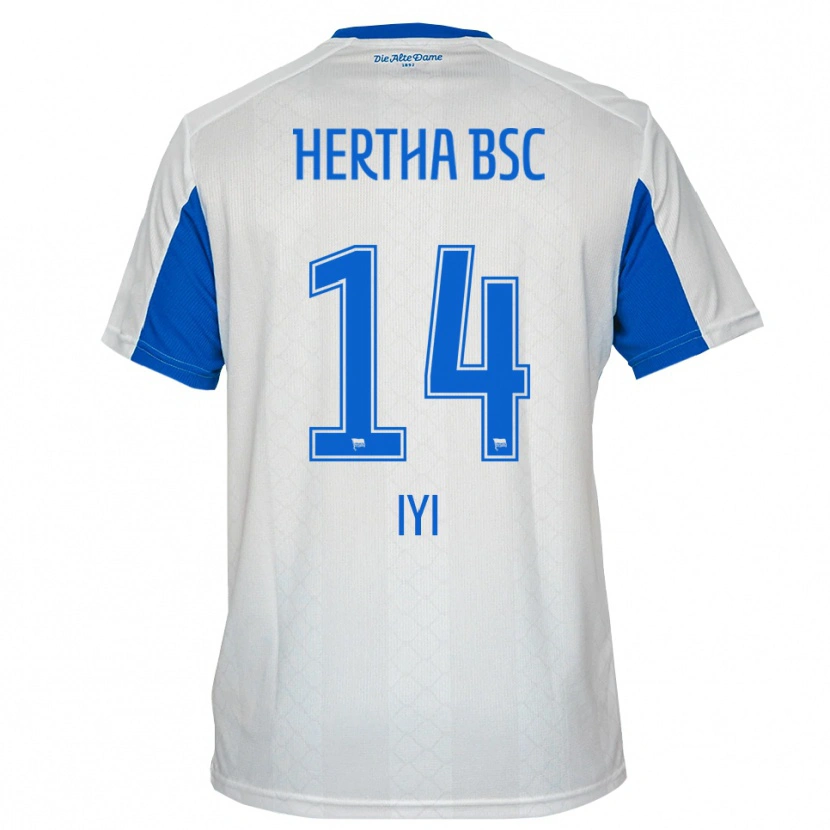 Danxen Heren Aisosa Iyi #14 Wit Blauw Uitshirt Uittenue 2025/26 T-Shirt