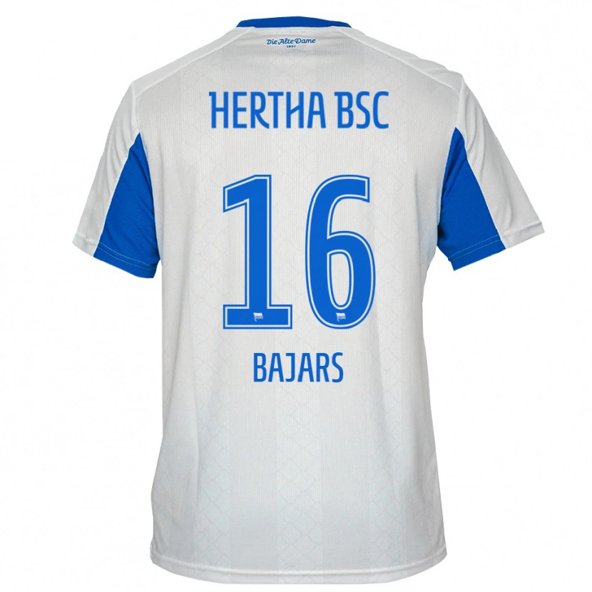 Danxen Heren Marko Bajars #16 Wit Blauw Uitshirt Uittenue 2025/26 T-Shirt