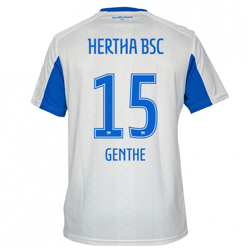 Danxen Heren Lilli Genthe #15 Wit Blauw Uitshirt Uittenue 2025/26 T-Shirt