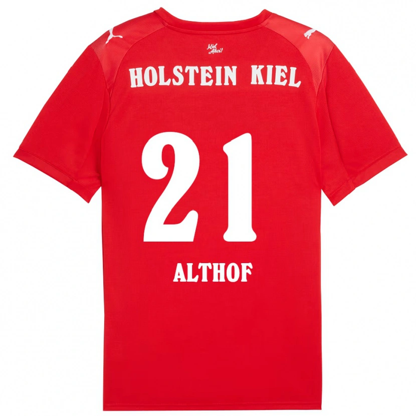 Danxen Heren Lea Althof #21 Rood Blauw Uitshirt Uittenue 2025/26 T-Shirt