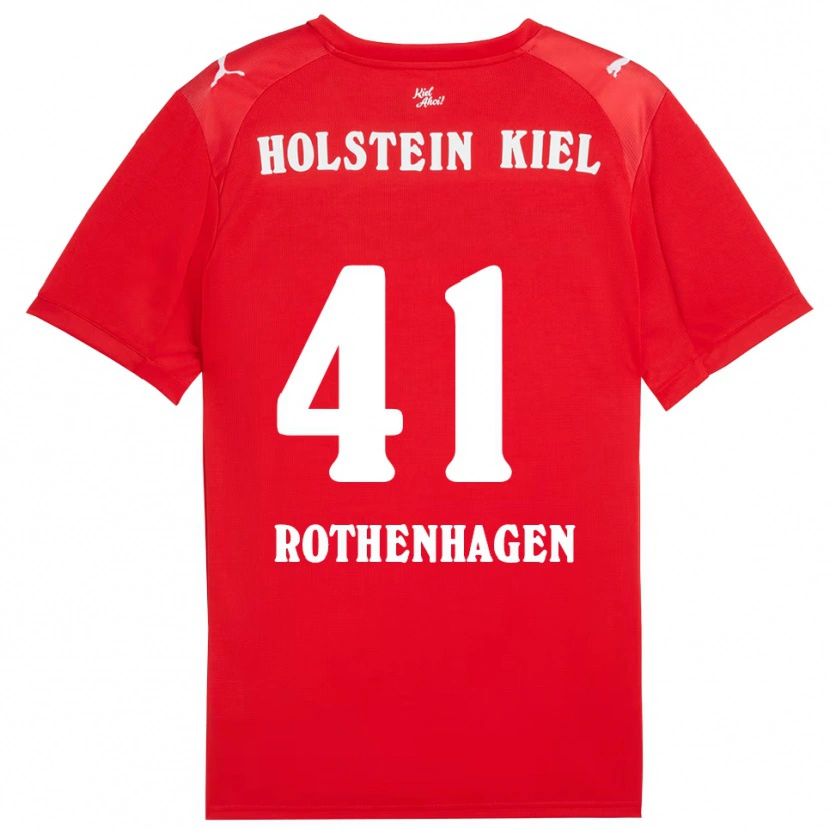 Danxen Heren Lio Rothenhagen #41 Rood Blauw Uitshirt Uittenue 2025/26 T-Shirt