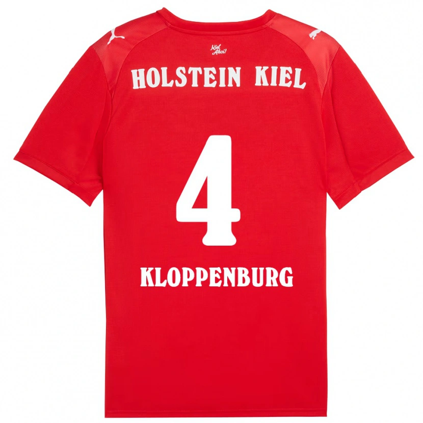 Danxen Heren Len Kloppenburg #4 Rood Blauw Uitshirt Uittenue 2025/26 T-Shirt