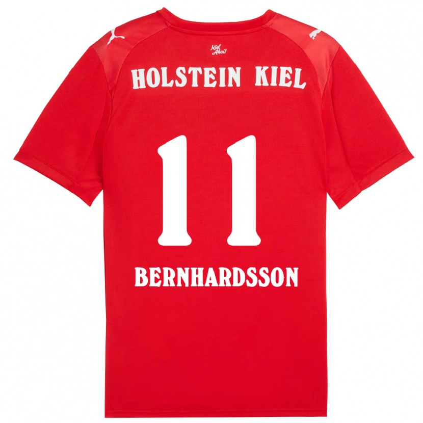 Danxen Heren Alexander Bernhardsson #11 Rood Blauw Uitshirt Uittenue 2025/26 T-Shirt