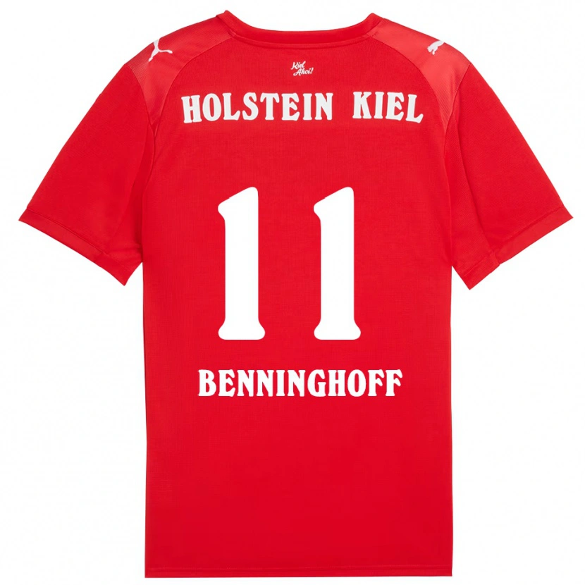 Danxen Heren Finn Benninghoff #11 Rood Blauw Uitshirt Uittenue 2025/26 T-Shirt