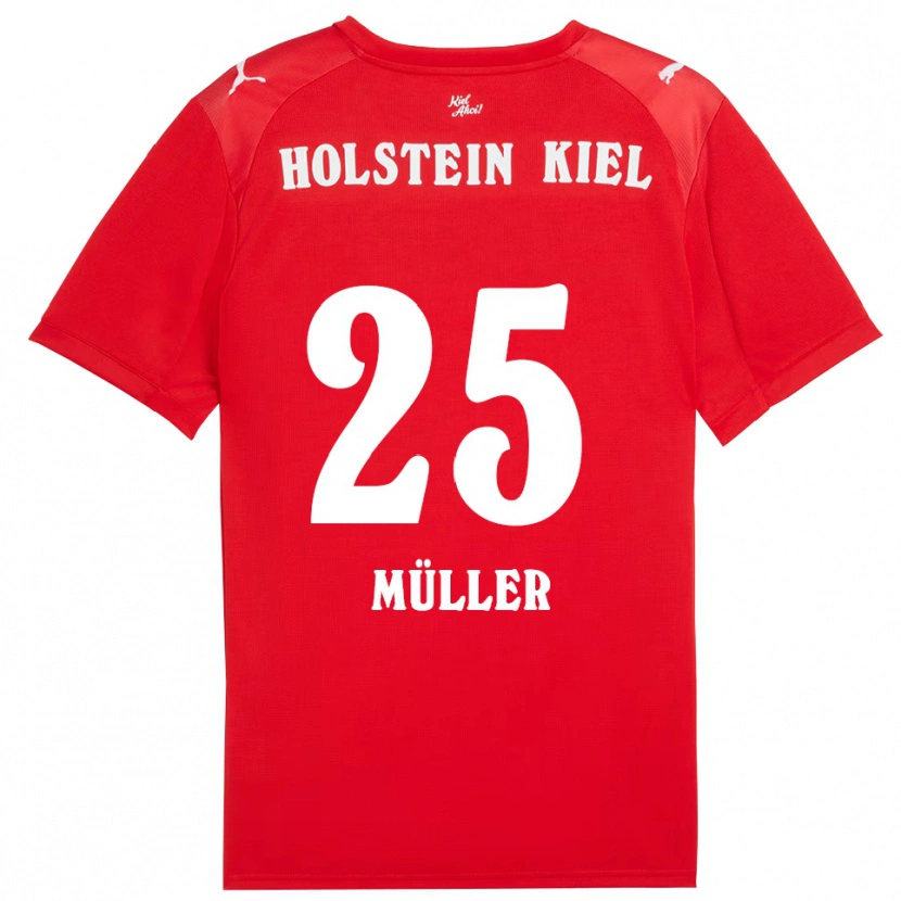 Danxen Heren Marcus Müller #25 Rood Blauw Uitshirt Uittenue 2025/26 T-Shirt