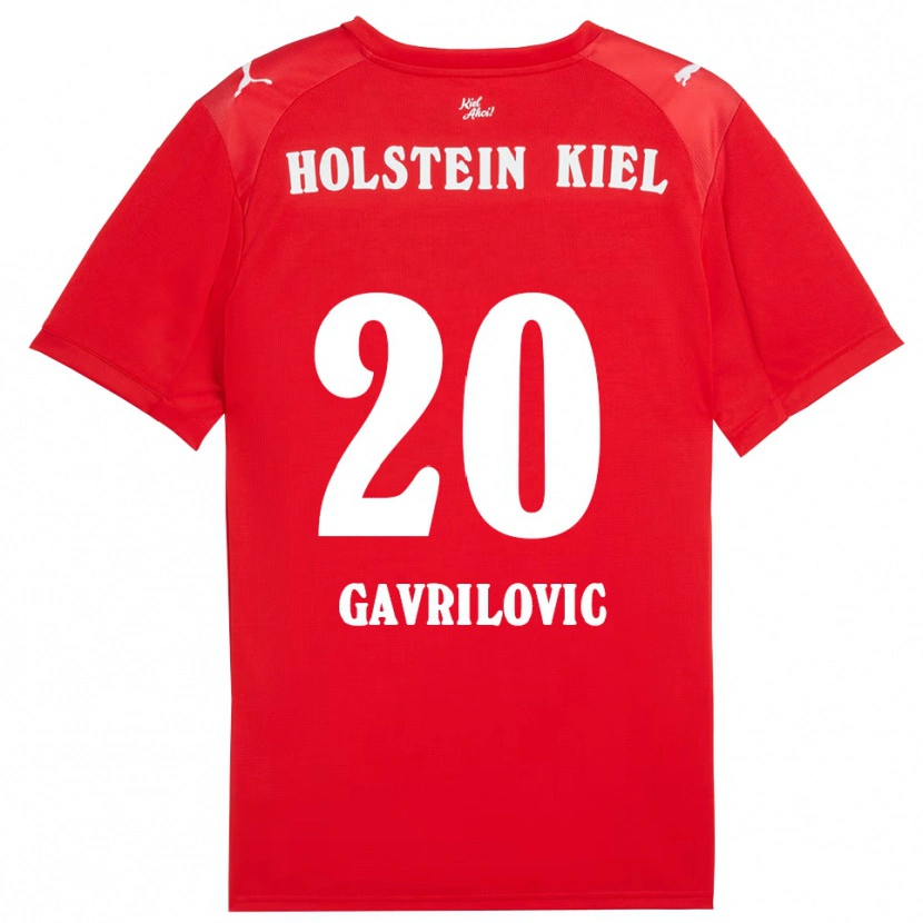 Danxen Heren Helena Gavrilovic #20 Rood Blauw Uitshirt Uittenue 2025/26 T-Shirt