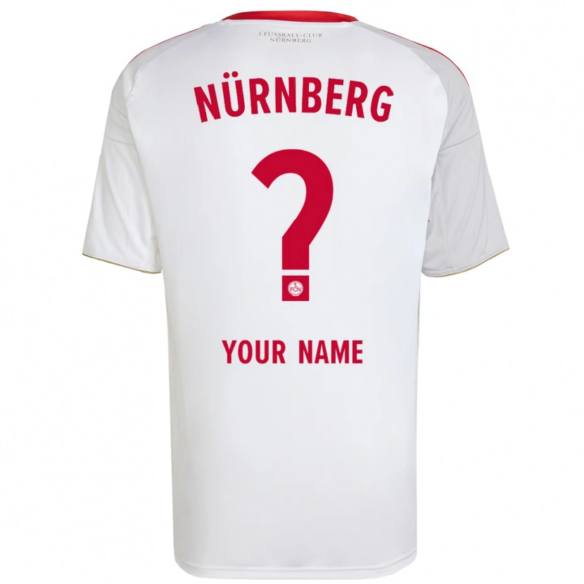Danxen Heren Uw Naam #0 Wit Rood Uitshirt Uittenue 2025/26 T-Shirt
