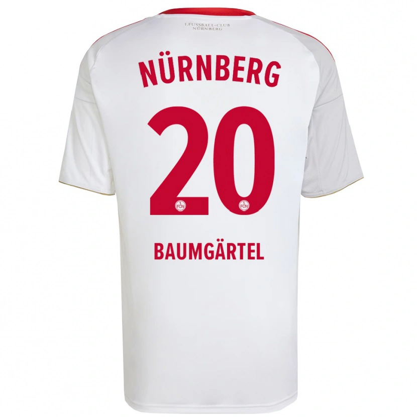 Danxen Heren Jacqueline Baumgärtel #20 Wit Rood Uitshirt Uittenue 2025/26 T-Shirt