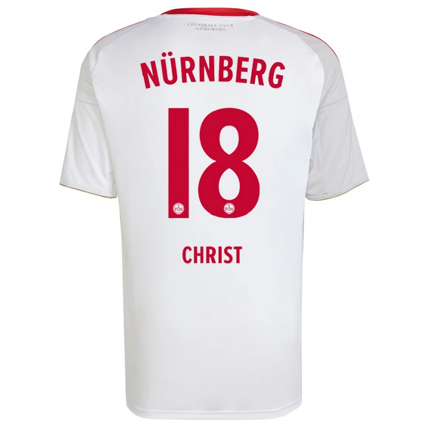 Danxen Heren Maurice Christ #18 Wit Rood Uitshirt Uittenue 2025/26 T-Shirt