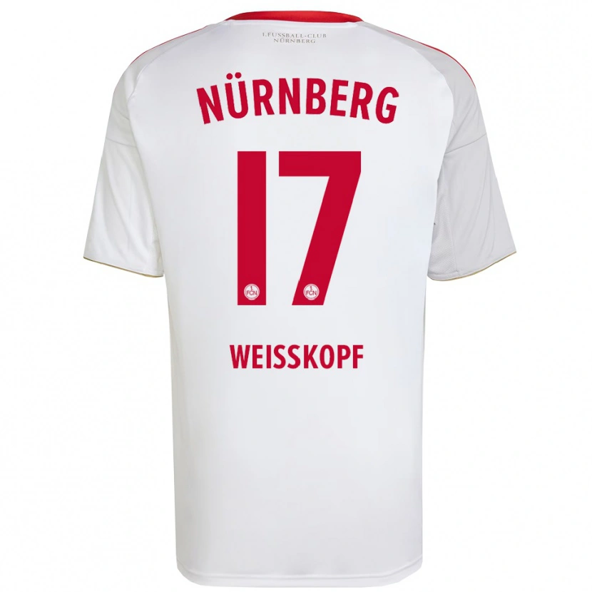 Danxen Heren Jannes Weißkopf #17 Wit Rood Uitshirt Uittenue 2025/26 T-Shirt