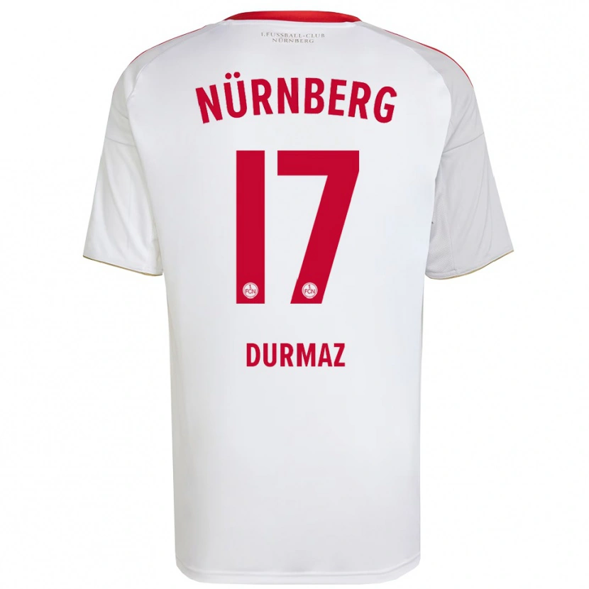 Danxen Heren Enes Durmaz #17 Wit Rood Uitshirt Uittenue 2025/26 T-Shirt