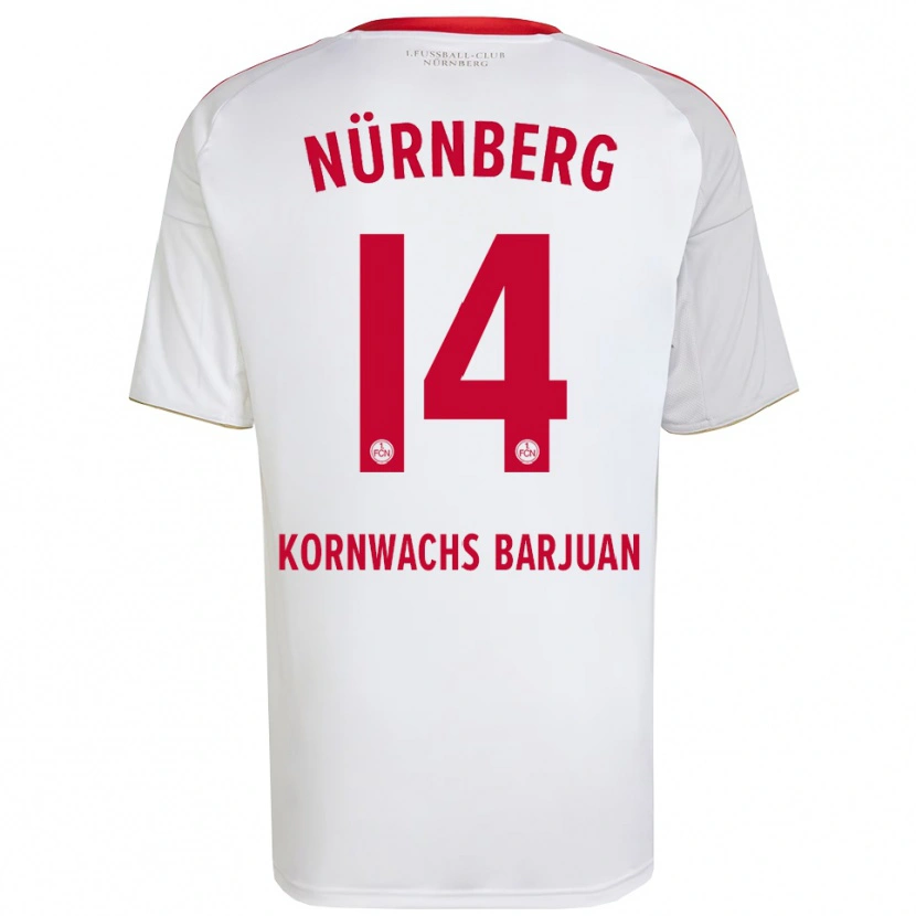 Danxen Heren Marc Kornwachs Barjuan #14 Wit Rood Uitshirt Uittenue 2025/26 T-Shirt