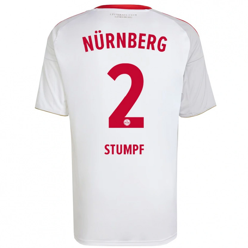 Danxen Heren Lenny Stumpf #2 Wit Rood Uitshirt Uittenue 2025/26 T-Shirt