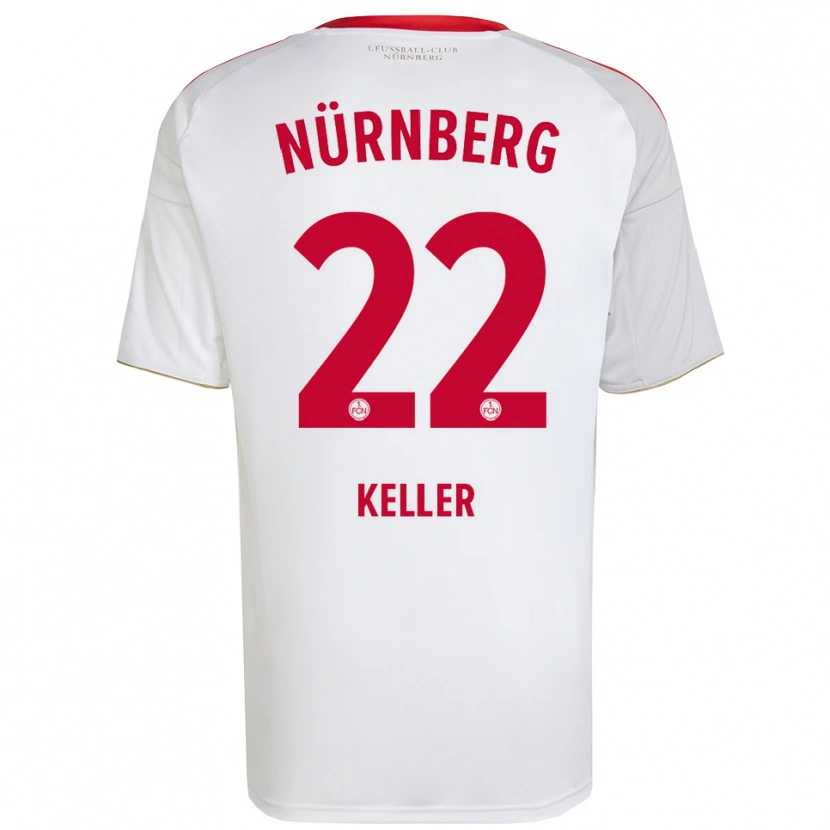 Danxen Heren Noah Keller #22 Wit Rood Uitshirt Uittenue 2025/26 T-Shirt