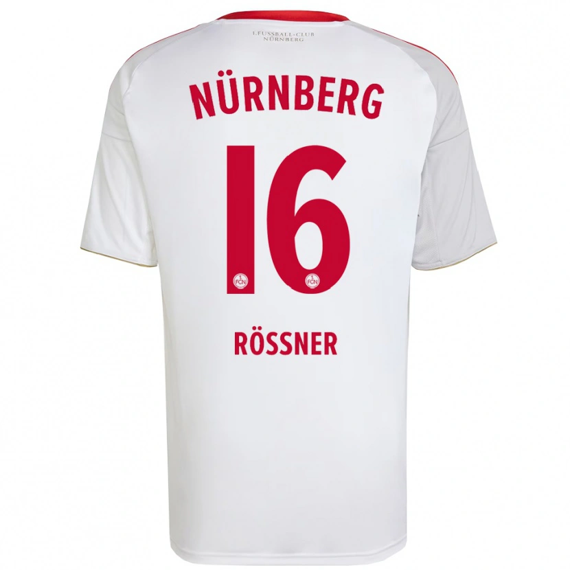 Danxen Heren Marlon Rößner #16 Wit Rood Uitshirt Uittenue 2025/26 T-Shirt