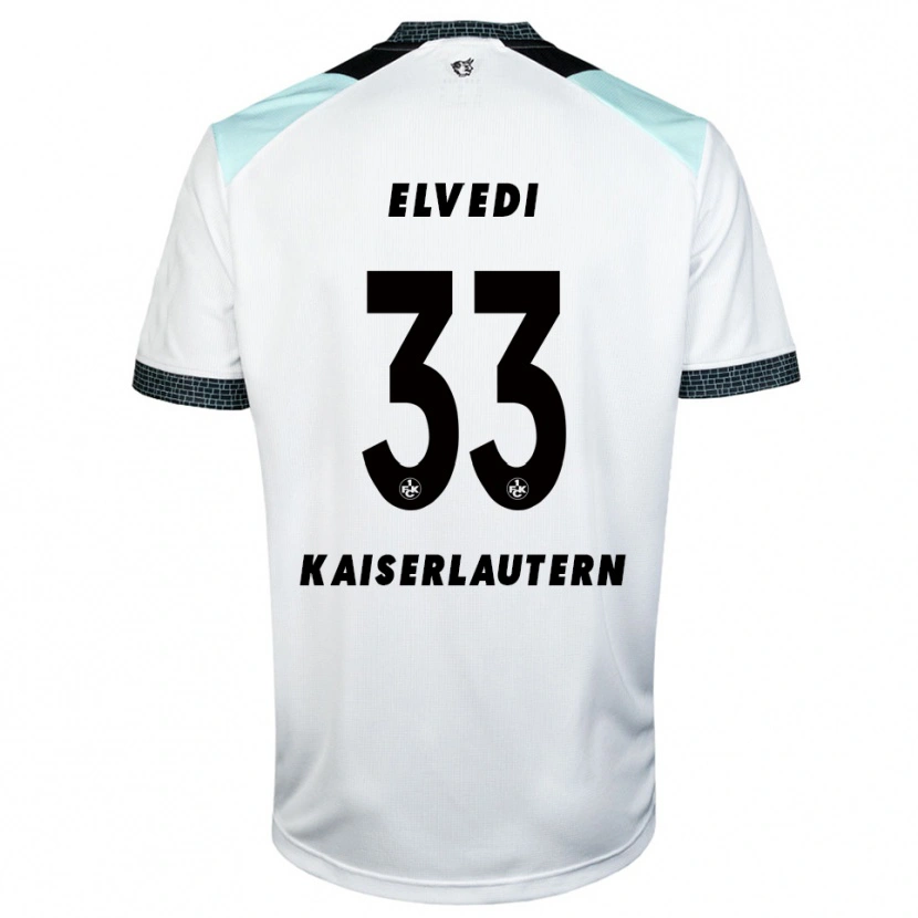 Danxen Heren Jan Elvedi #33 Wit Zwart Uitshirt Uittenue 2025/26 T-Shirt