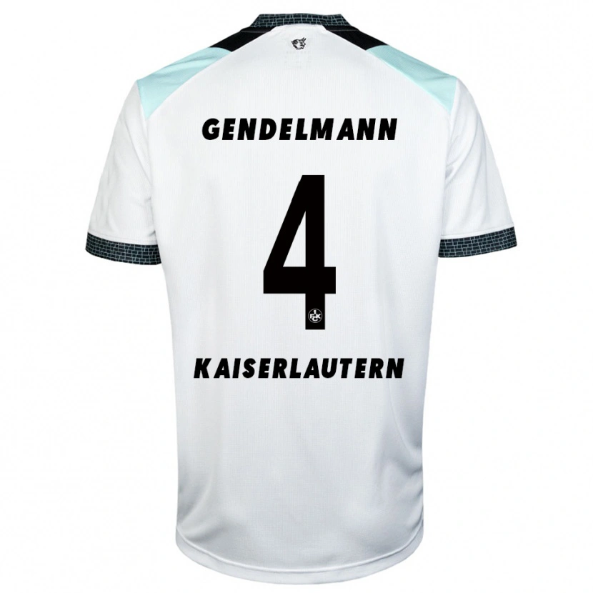 Danxen Heren Nikita Gendelmann #4 Wit Zwart Uitshirt Uittenue 2025/26 T-Shirt