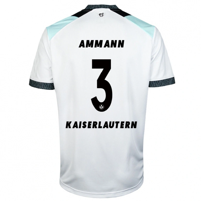 Danxen Heren Finn Ammann #3 Wit Zwart Uitshirt Uittenue 2025/26 T-Shirt