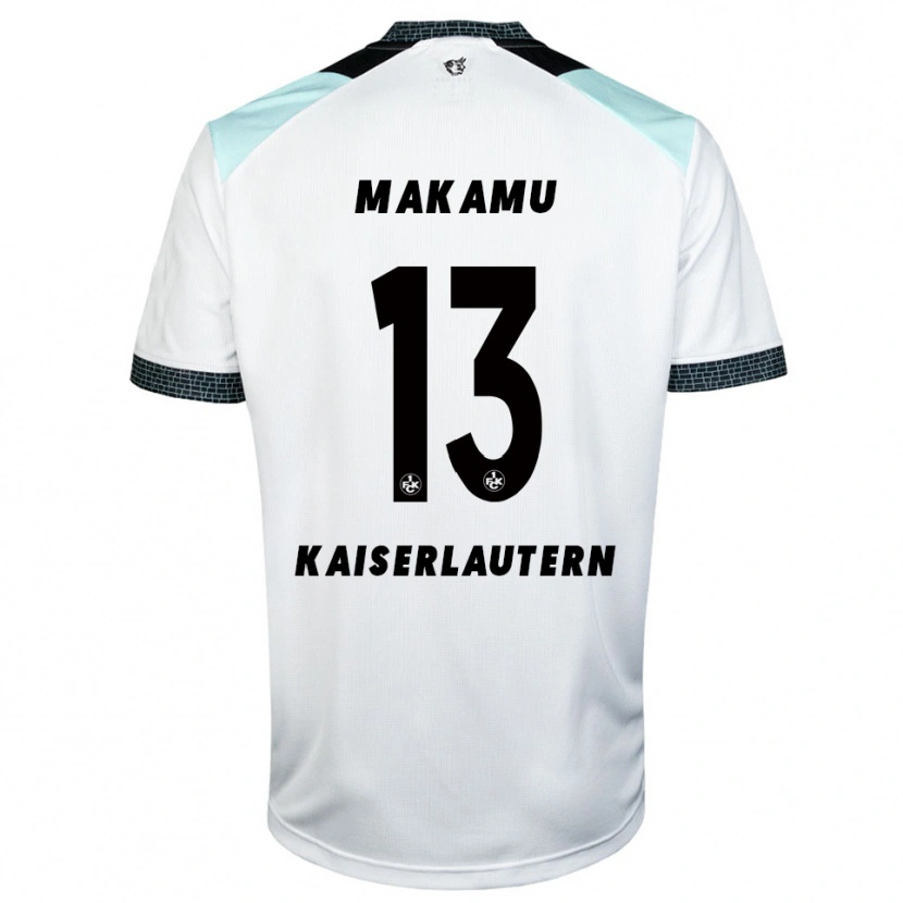 Danxen Heren Bradley Makamu #13 Wit Zwart Uitshirt Uittenue 2025/26 T-Shirt