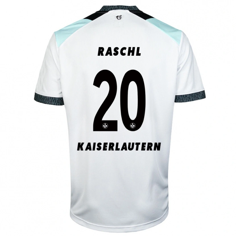 Danxen Heren Tobias Raschl #20 Wit Zwart Uitshirt Uittenue 2025/26 T-Shirt