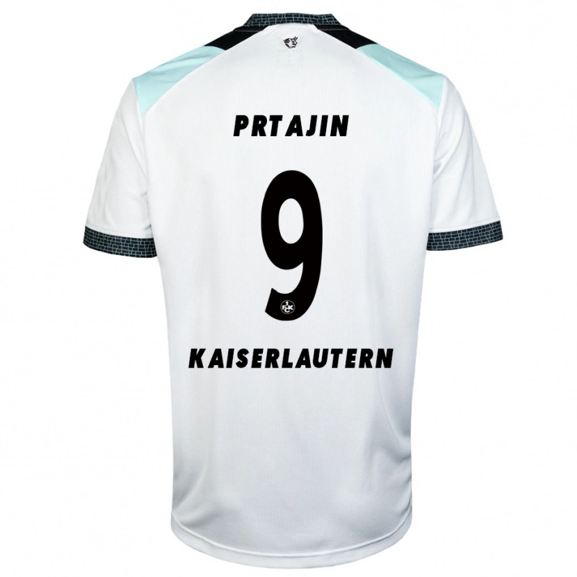 Danxen Heren Ivan Prtajin #9 Wit Zwart Uitshirt Uittenue 2025/26 T-Shirt