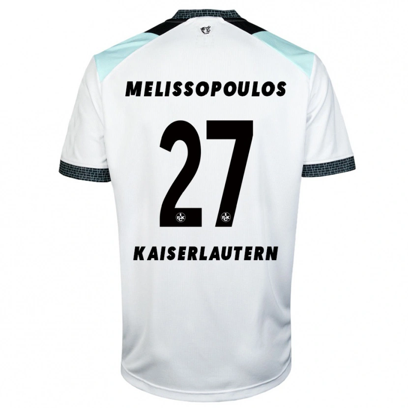 Danxen Heren Samuel Melissopoulos #27 Wit Zwart Uitshirt Uittenue 2025/26 T-Shirt
