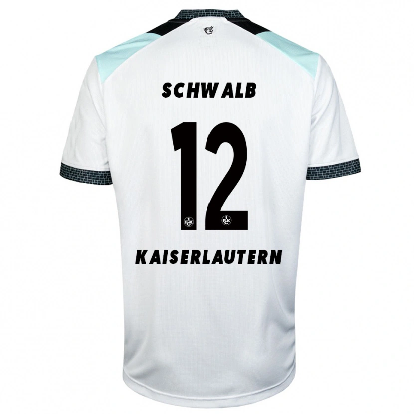 Danxen Heren Yannick Schwalb #12 Wit Zwart Uitshirt Uittenue 2025/26 T-Shirt