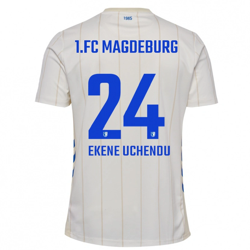 Danxen Heren Esposito Ekene Uchendu #24 Wit Blauw Uitshirt Uittenue 2025/26 T-Shirt