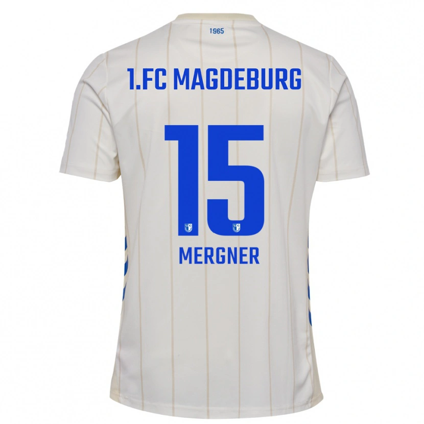 Danxen Heren Leon Mergner #15 Wit Blauw Uitshirt Uittenue 2025/26 T-Shirt