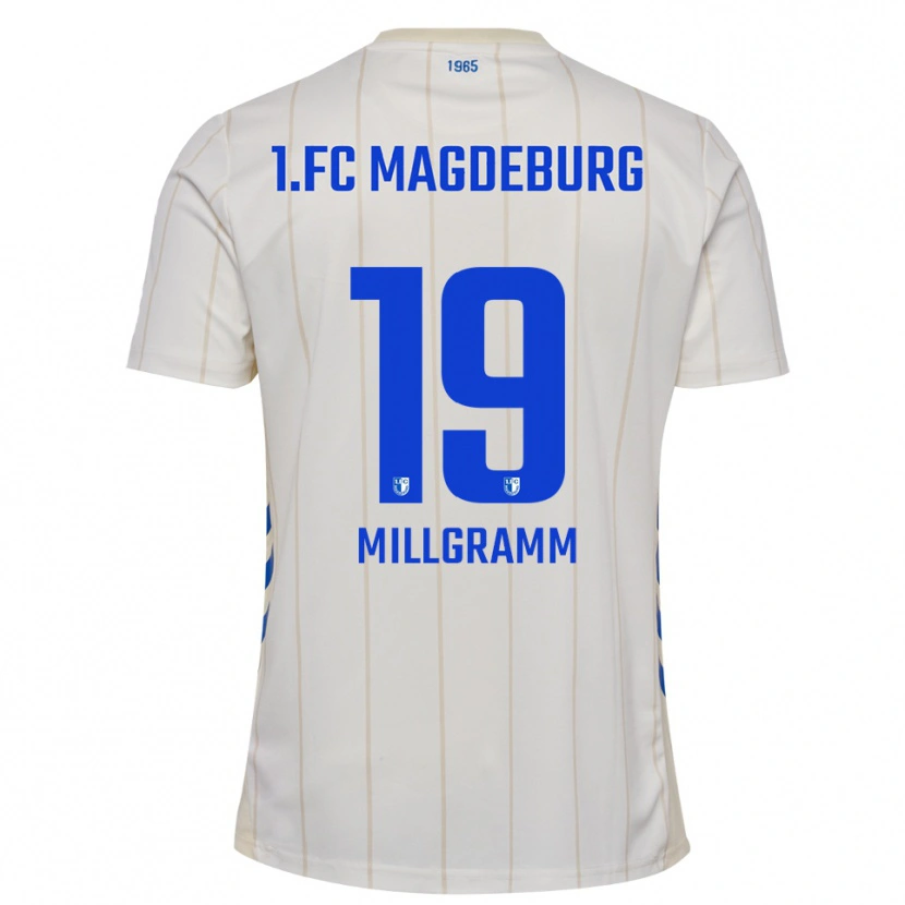 Danxen Heren Albert Millgramm #19 Wit Blauw Uitshirt Uittenue 2025/26 T-Shirt