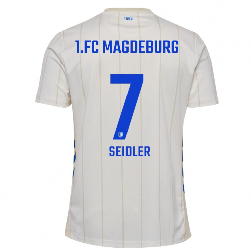 Danxen Heren Wiebke Seidler #7 Wit Blauw Uitshirt Uittenue 2025/26 T-Shirt