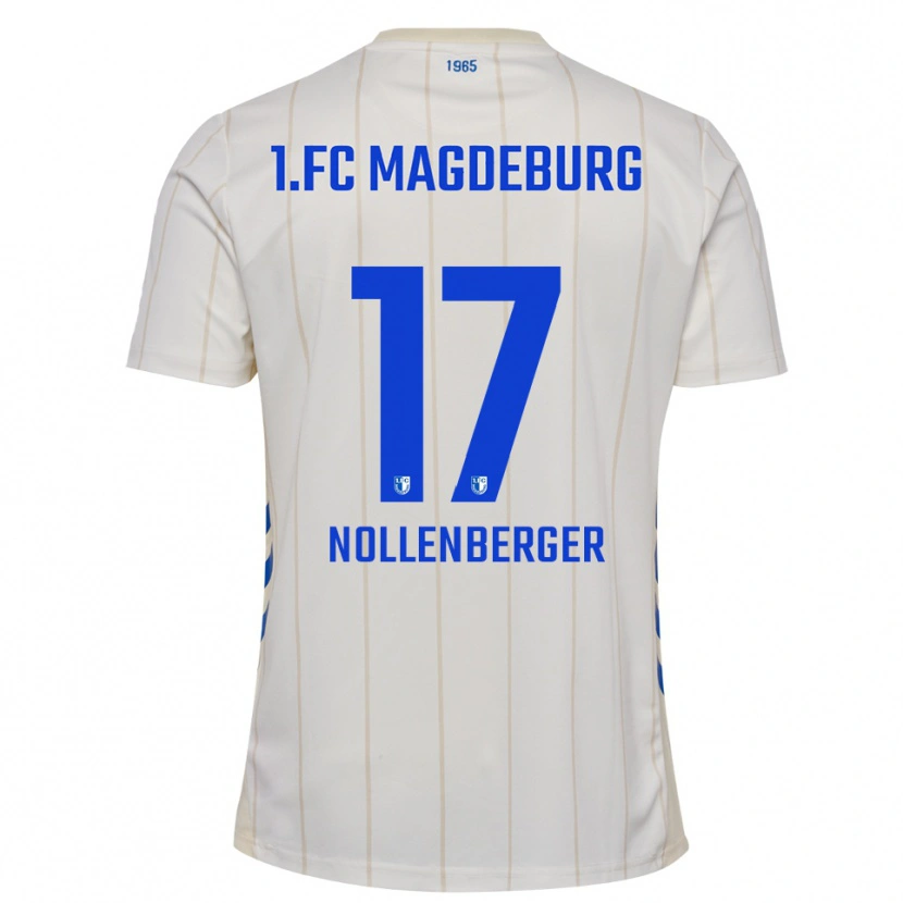 Danxen Heren Alexander Nollenberger #17 Wit Blauw Uitshirt Uittenue 2025/26 T-Shirt