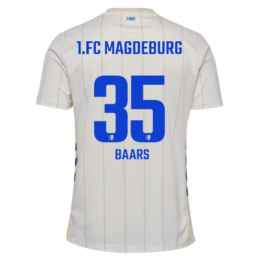 Danxen Heren Magnus Baars #35 Wit Blauw Uitshirt Uittenue 2025/26 T-Shirt