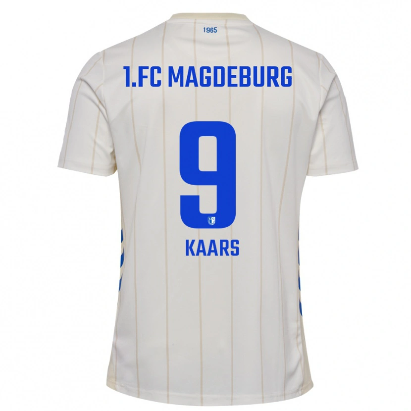 Danxen Heren Martijn Kaars #9 Wit Blauw Uitshirt Uittenue 2025/26 T-Shirt